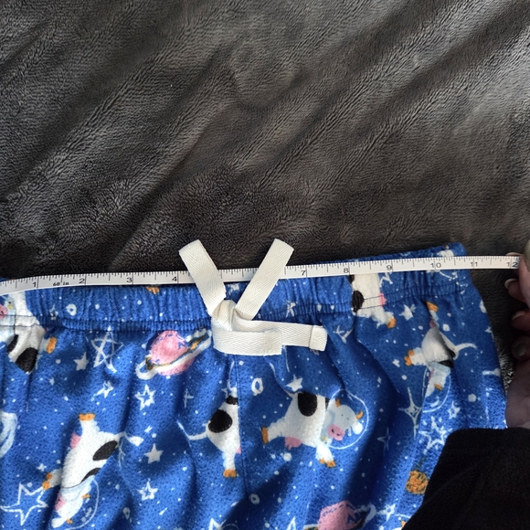 Kids Astronaut Cow Blue Pajama Bottoms - Picture 3 of 6